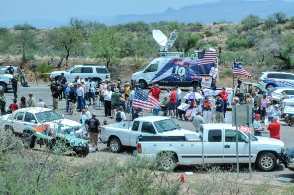 A small city sprang up over night.