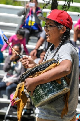 Manuel Cooley delights the crowd singing in Apache about the antics of a naughty little boy.