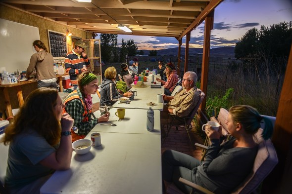 BREAKFAST can be the quiet time of the day as folks scurry around to make a lunch, finish breakfast and do the dishes and dash off for a full day in the sun.